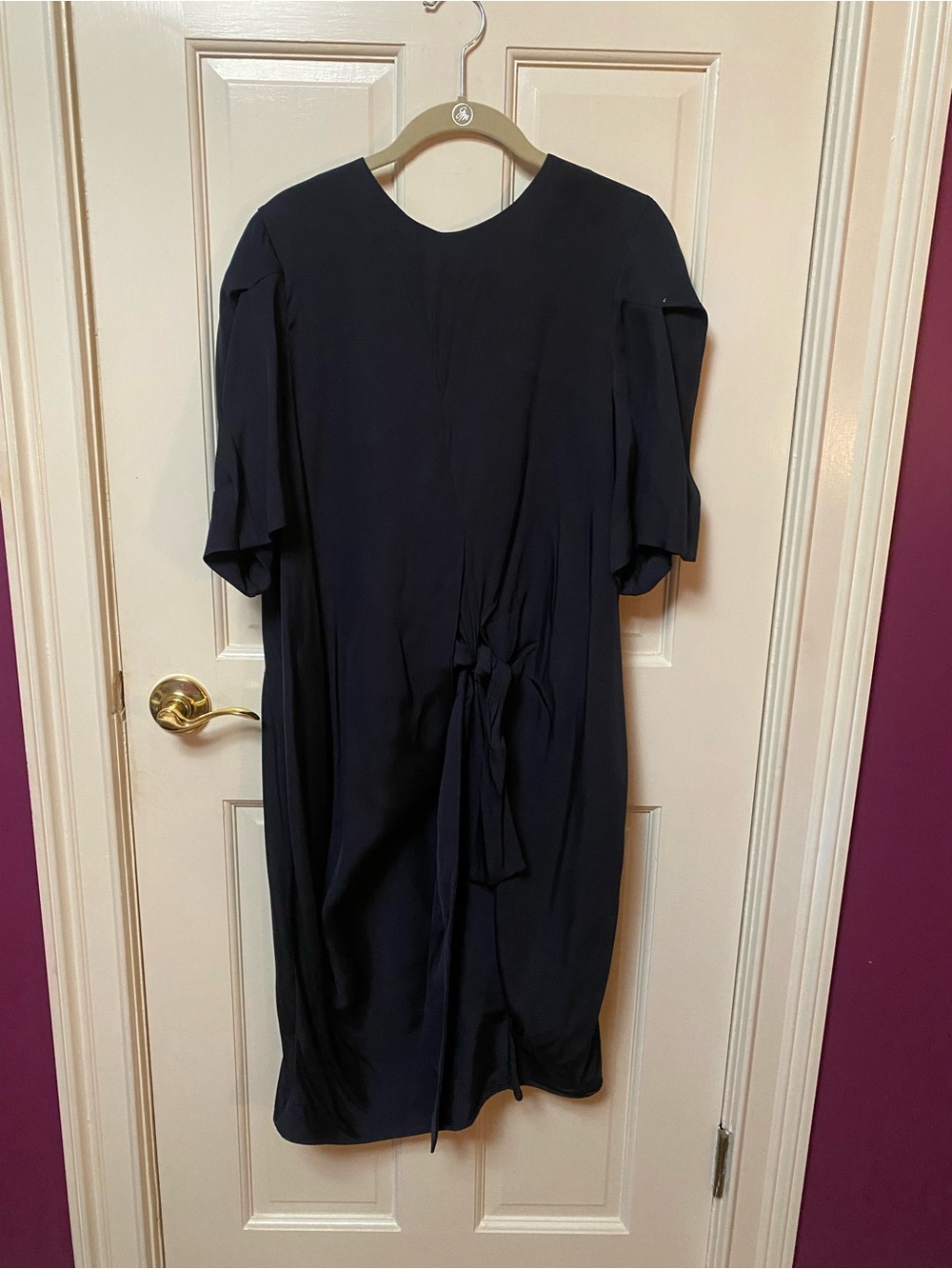 Marni Navy Midi Dress with Side Tie